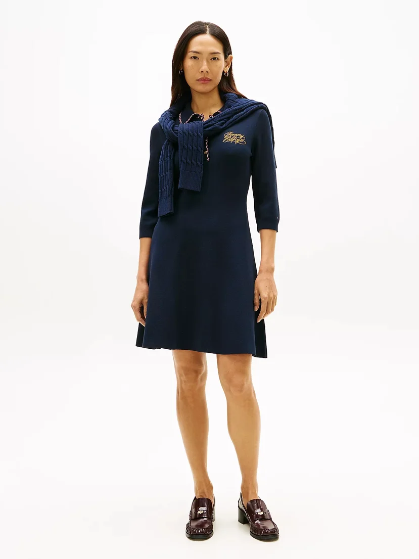 TOMMY HILFIGER Đầm Nữ LNY FNF Polo Swt Dress