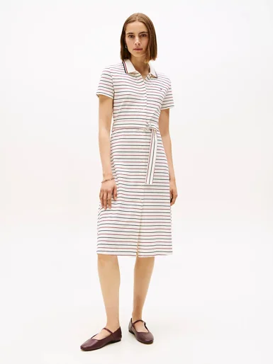 TOMMY HILFIGER Đầm Nữ Im AF Cotton Midi Fnf Plo Drss