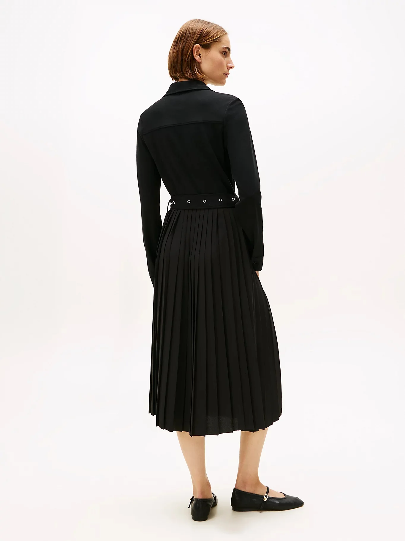 TOMMY HILFIGER Đầm Nữ Itlck Mix Media Polo Dress LS