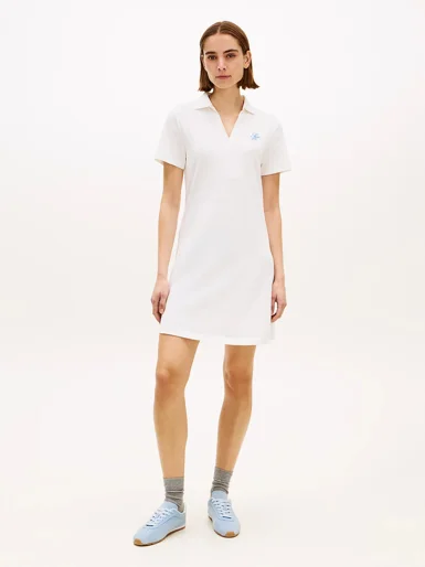 TOMMY HILFIGER Đầm Nữ TH Script Open-Nk Polo Dress