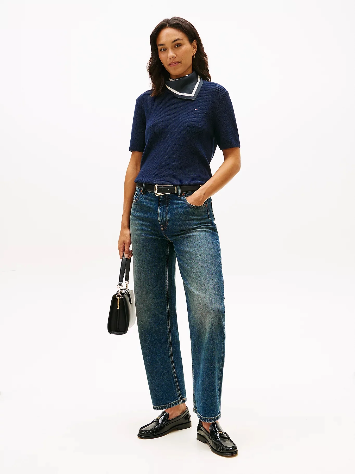 TOMMY HILFIGER Áo Sweater Nữ Tay Dài Co Cardi Stitch C-Nk S/S Swt