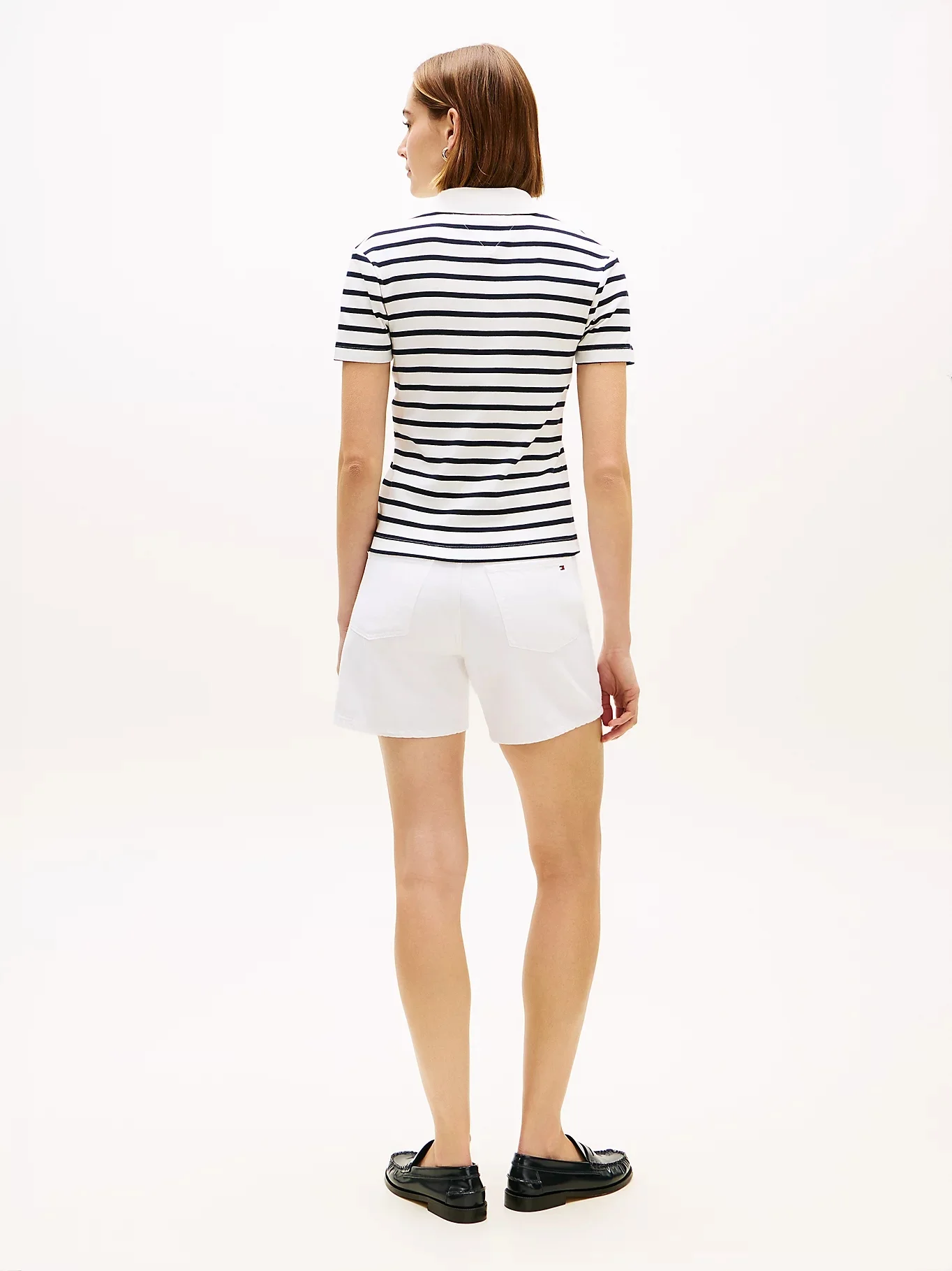 TOMMY HILFIGER Áo Polo Nữ Tay Ngắn Gold Button Slim SS Polo