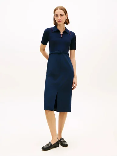 TOMMY HILFIGER Đầm Nữ Im AF Mix Media SS Dress