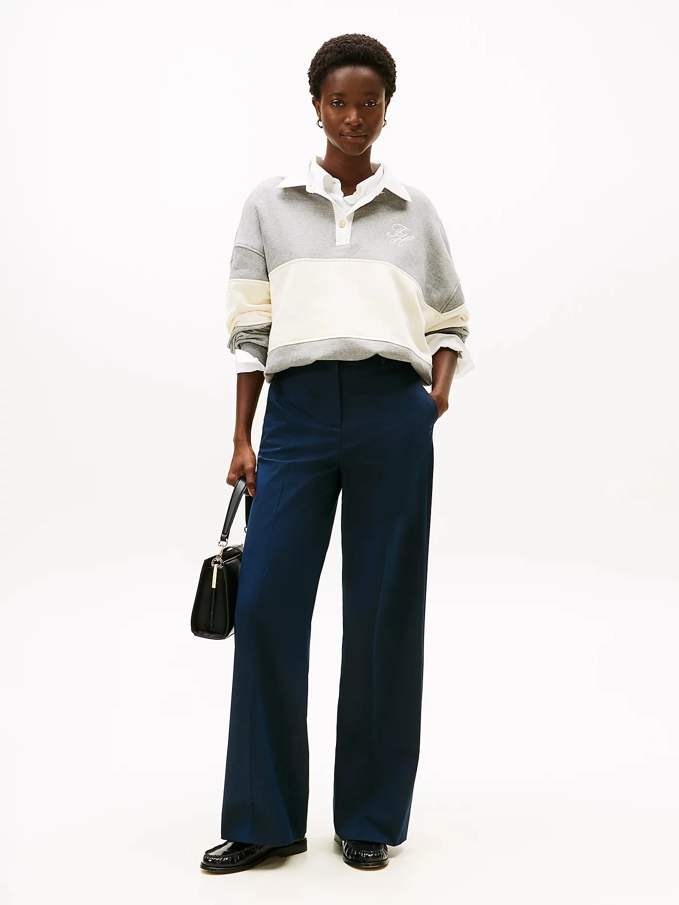 TOMMY HILFIGER Quần Dài Nữ Cotton Wide Leg Pant