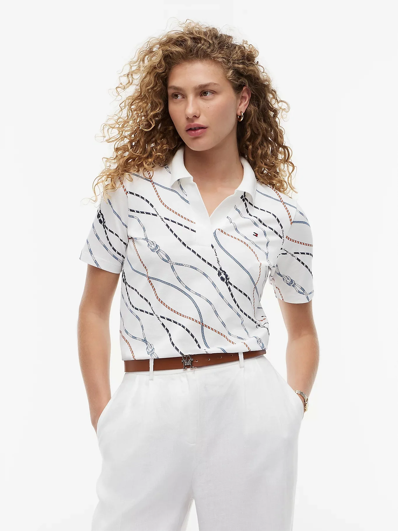 TOMMY HILFIGER Áo Polo Nữ Tay Ngắn 1985 Reg Pique Polo Ss