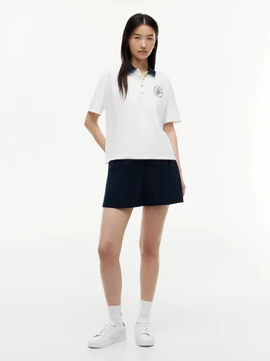 TOMMY HILFIGER Áo Polo Nữ Tay Ngắn TH Breton Collar SS Polo