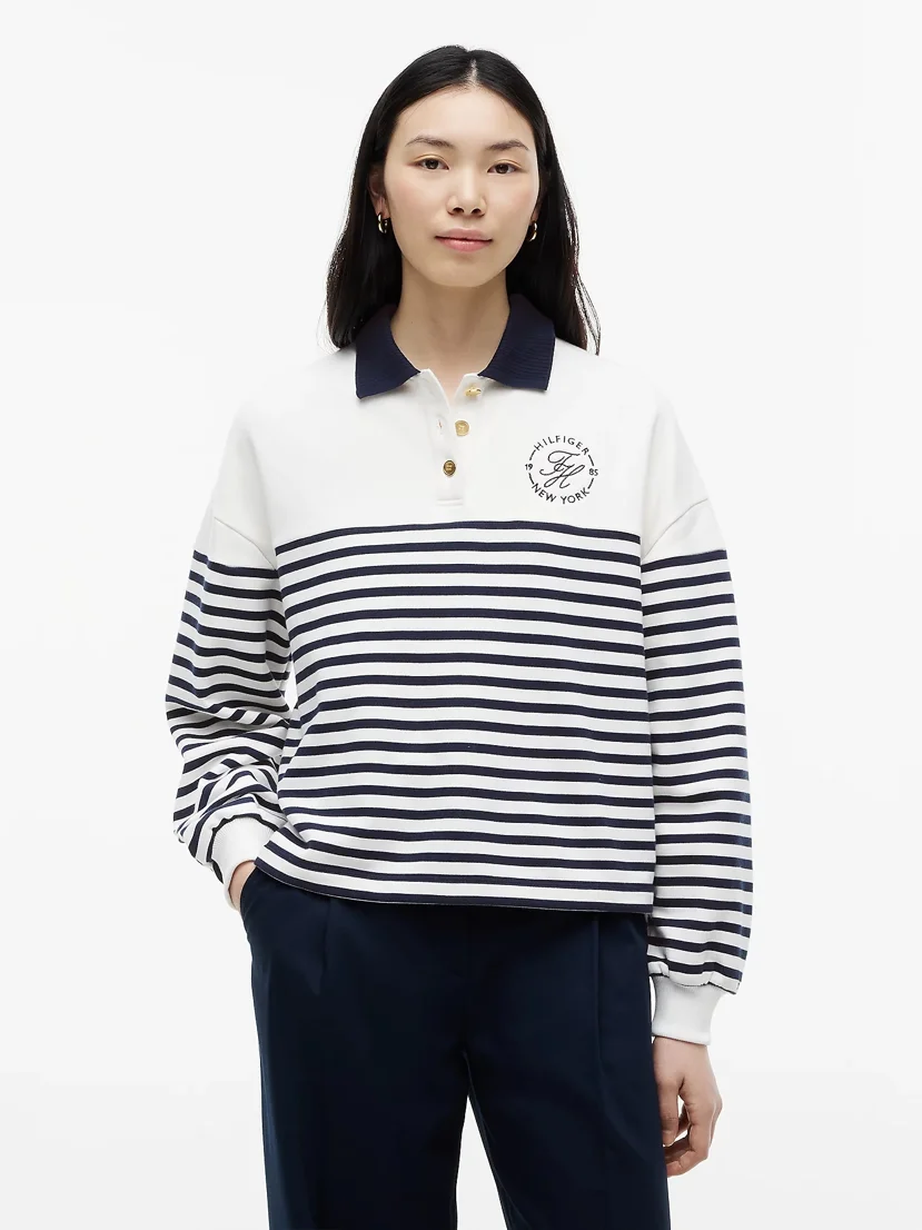 TOMMY HILFIGER Áo Sweatshirt Nữ Tay Dài TH Roundal Collar Swtsht