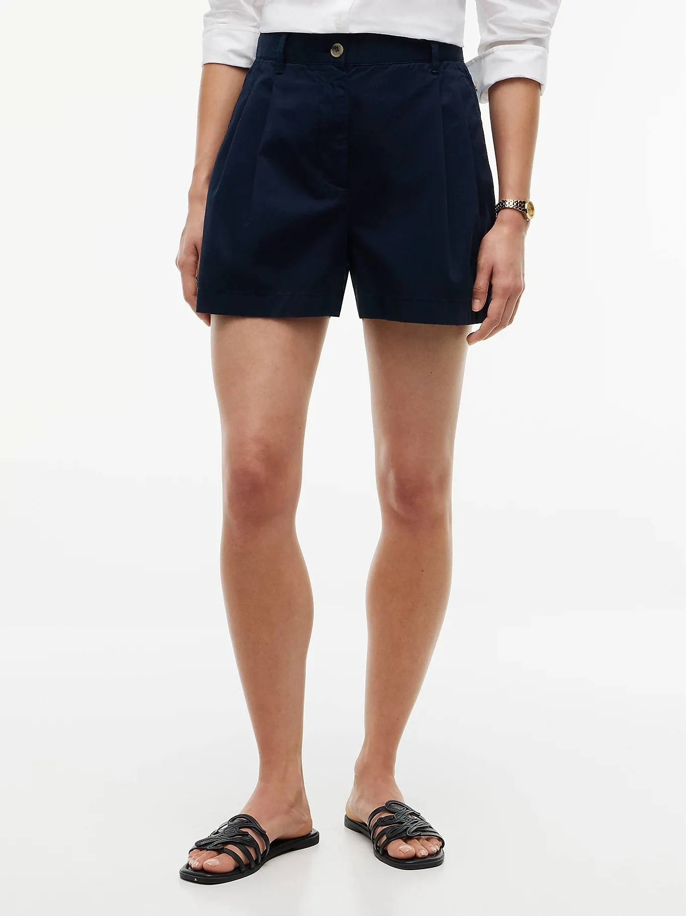 TOMMY HILFIGER Quần Ngắn Nữ Cotton Chino Flare Shorts