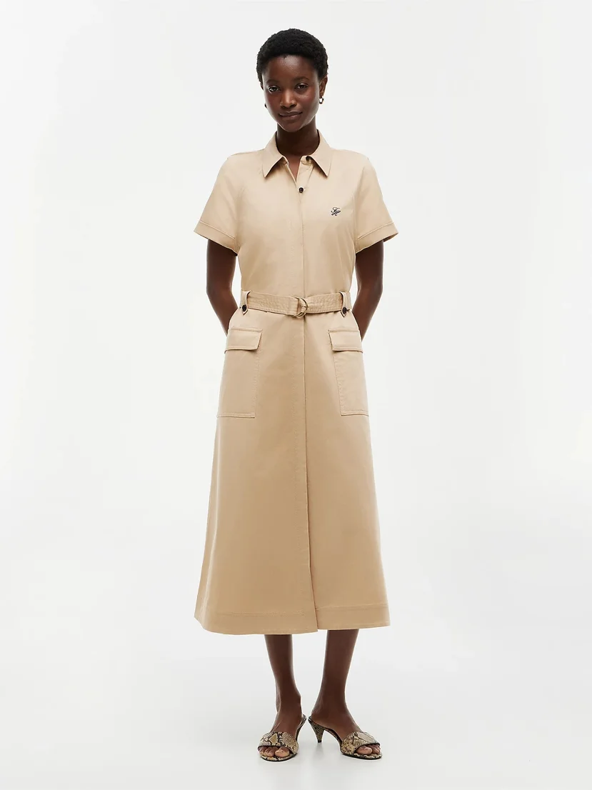 TOMMY HILFIGER Đầm Nữ Chino Utility Midi SS Dress