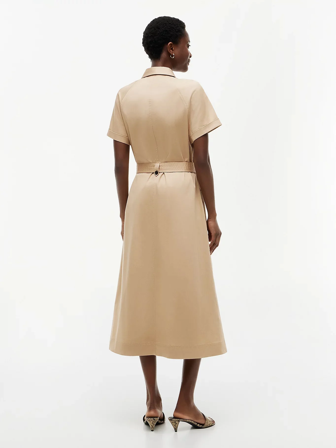 TOMMY HILFIGER Đầm Nữ Chino Utility Midi SS Dress