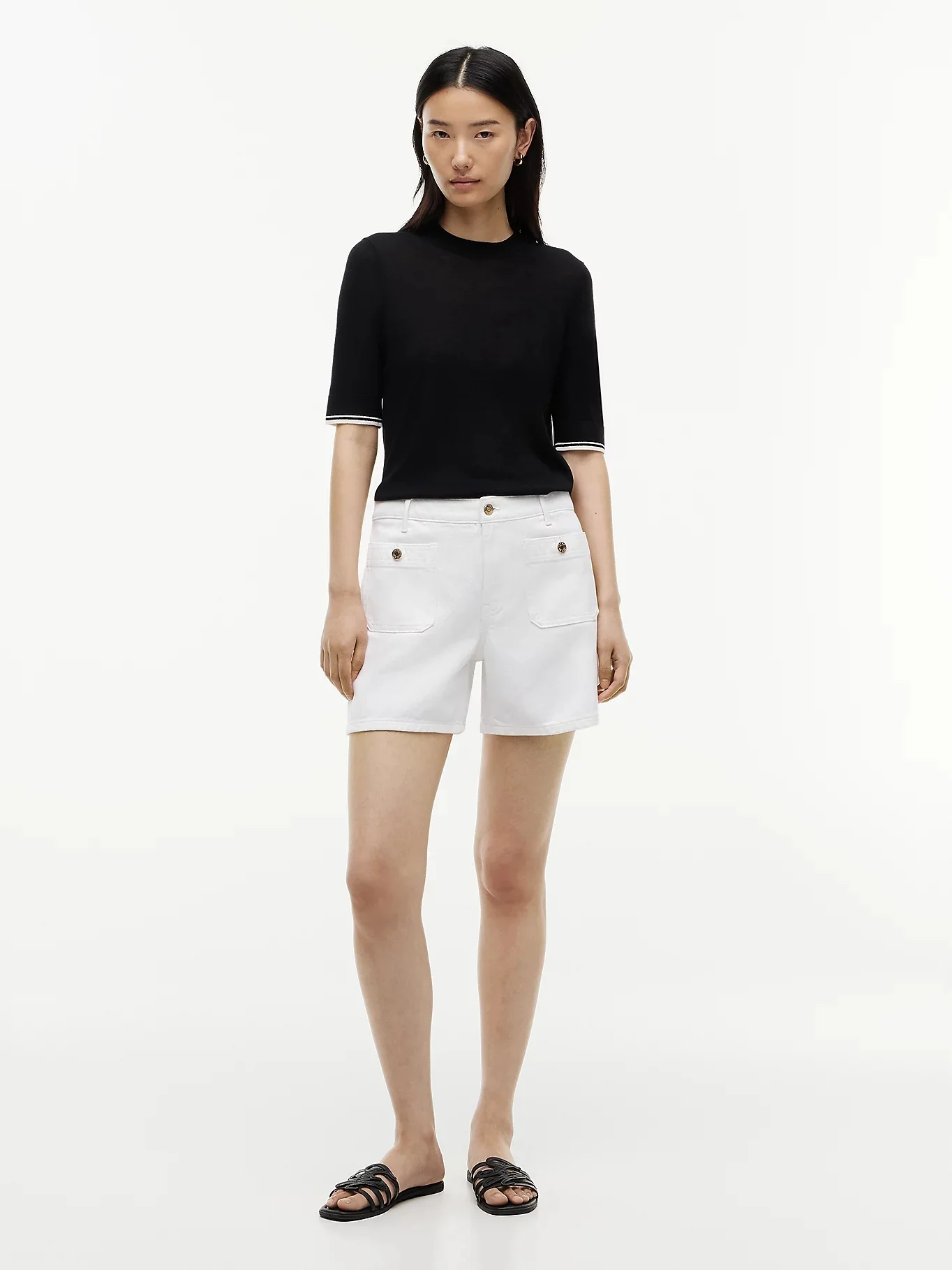 TOMMY HILFIGER Áo Sweater Nữ Tay Ngắn Lyocell Silk C-Nk SS Swtr