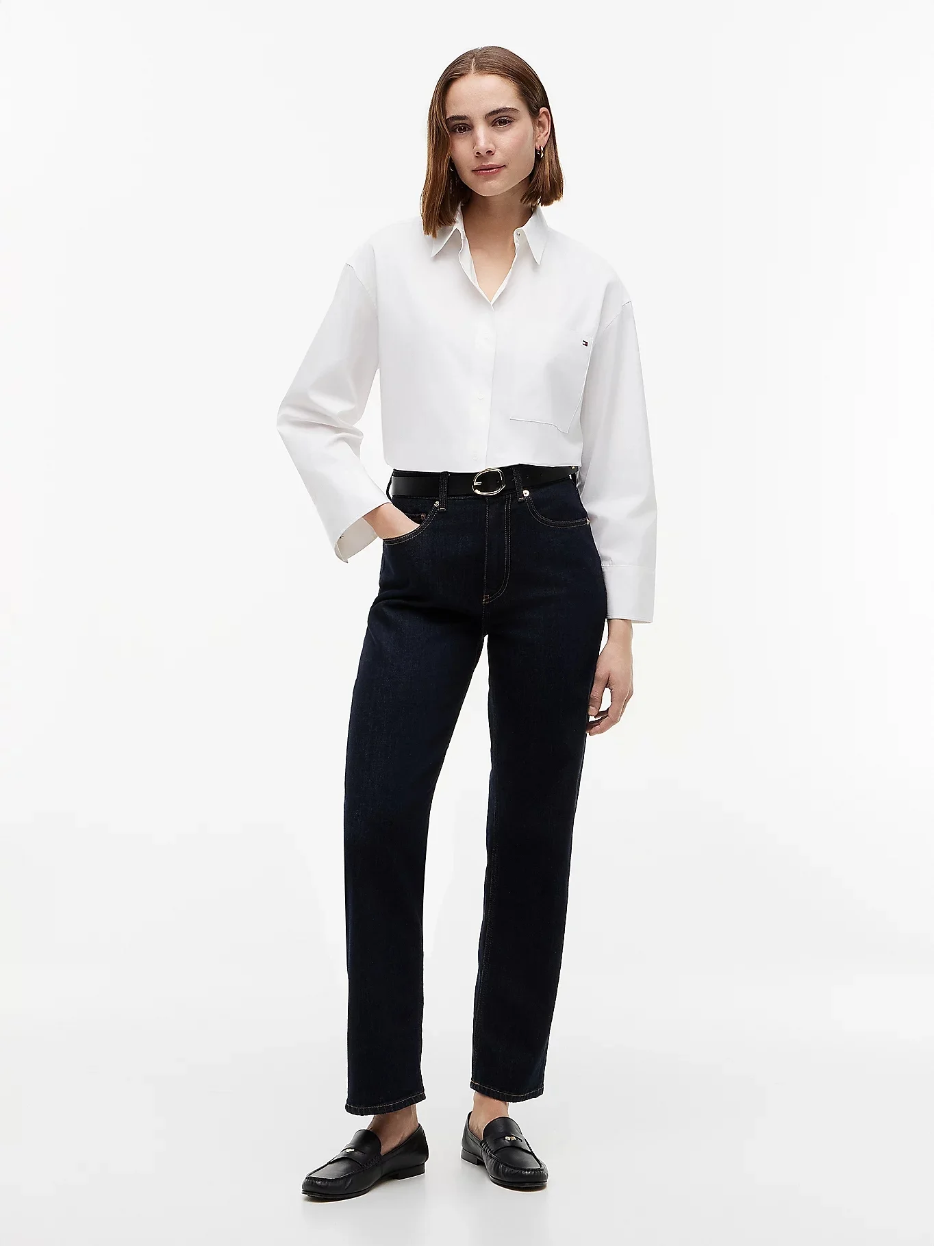 TOMMY HILFIGER Áo Sơ Mi Nữ Tay Dài Modern Reg Poplin LS Shirt