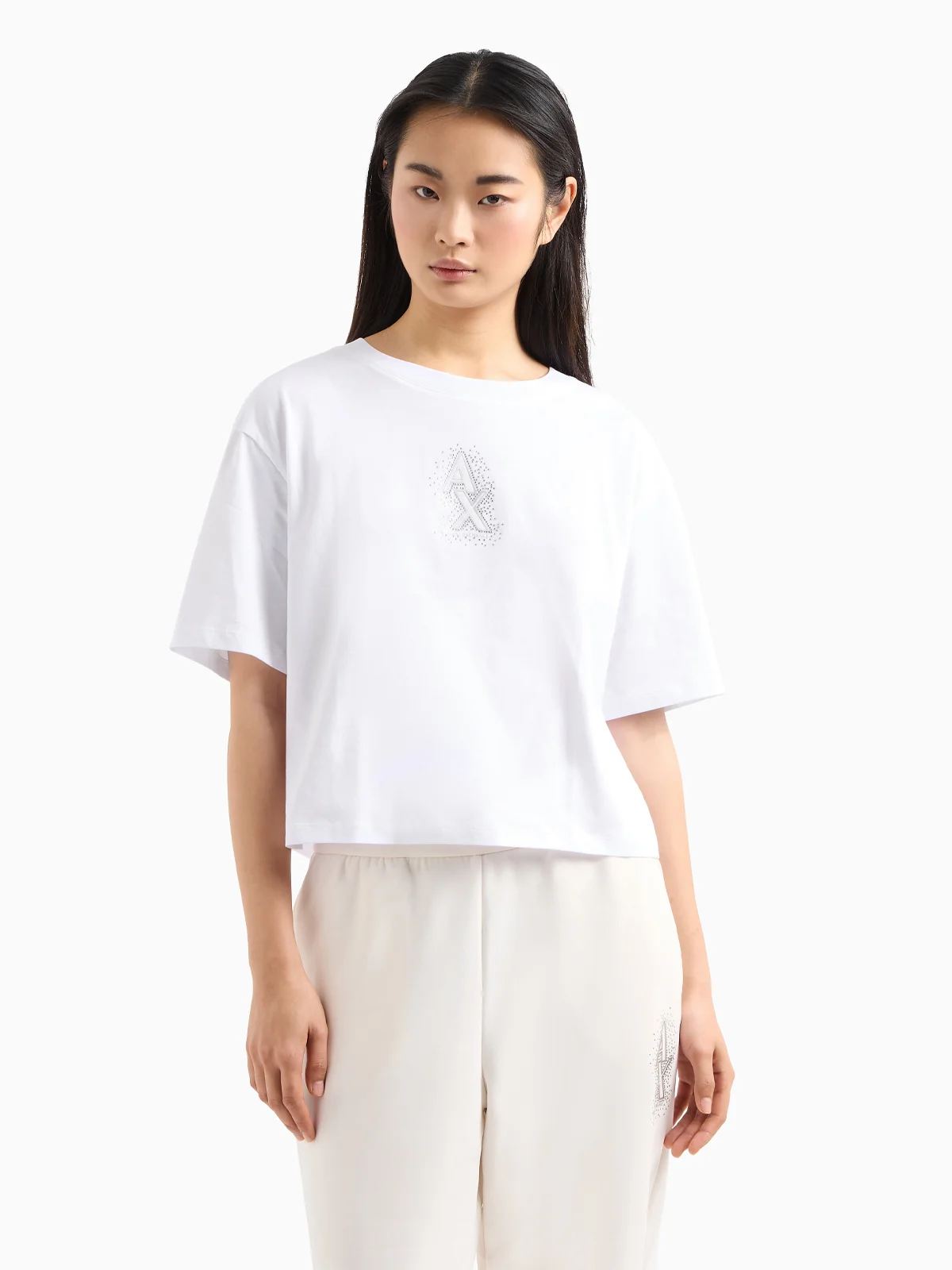 ARMANI EXCHANGE Áo Thun Nữ Crop Fit
