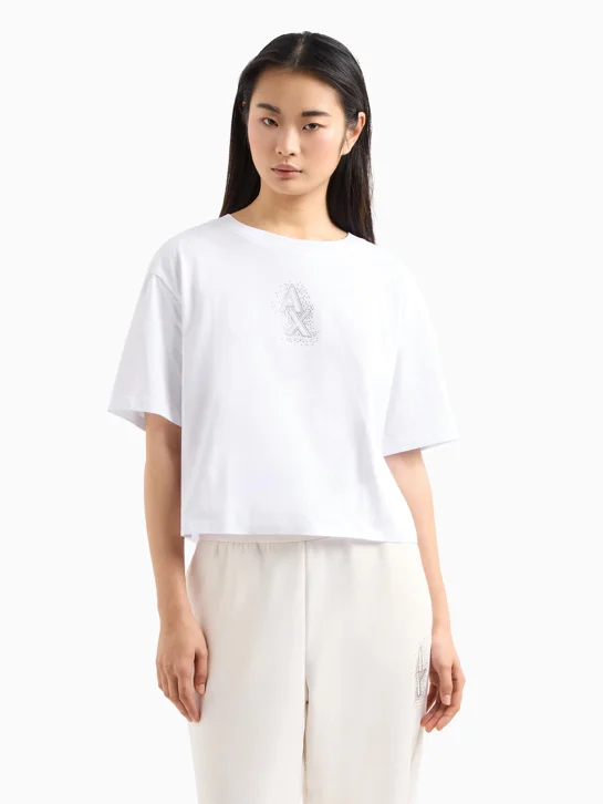 ARMANI EXCHANGE Áo Thun Nữ Crop Fit