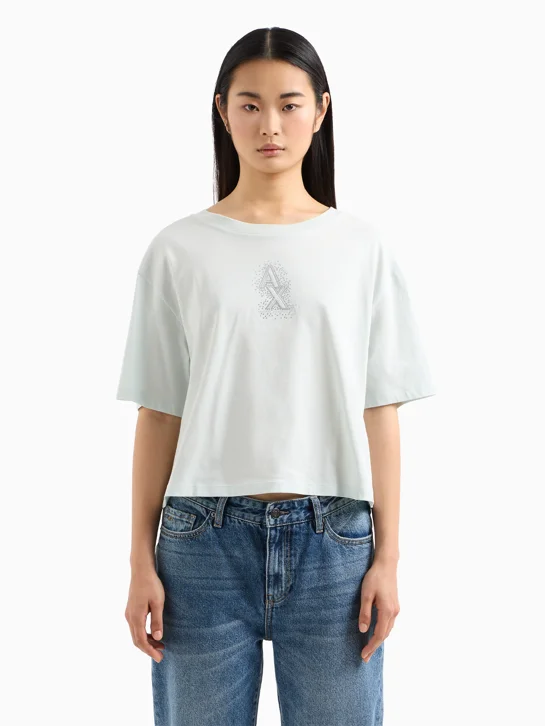 ARMANI EXCHANGE Áo Thun Nữ Crop Fit