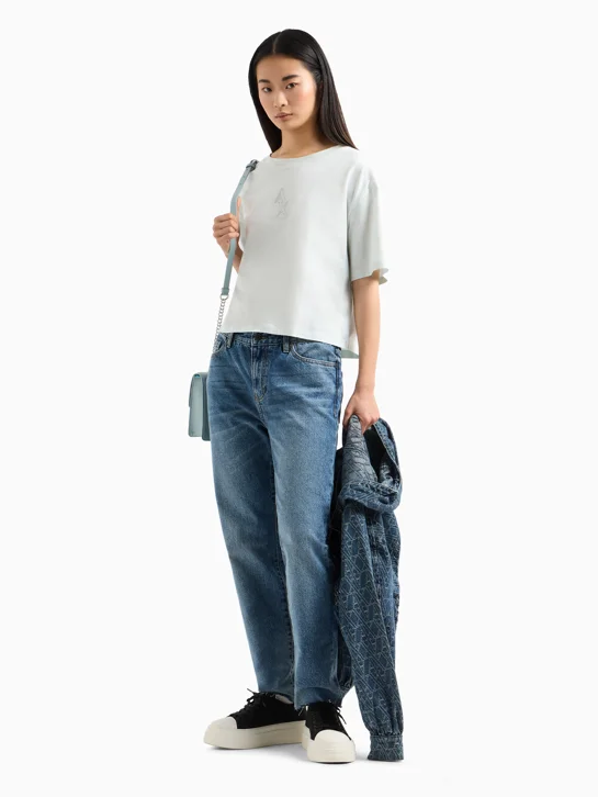 ARMANI EXCHANGE Áo Thun Nữ Crop Fit