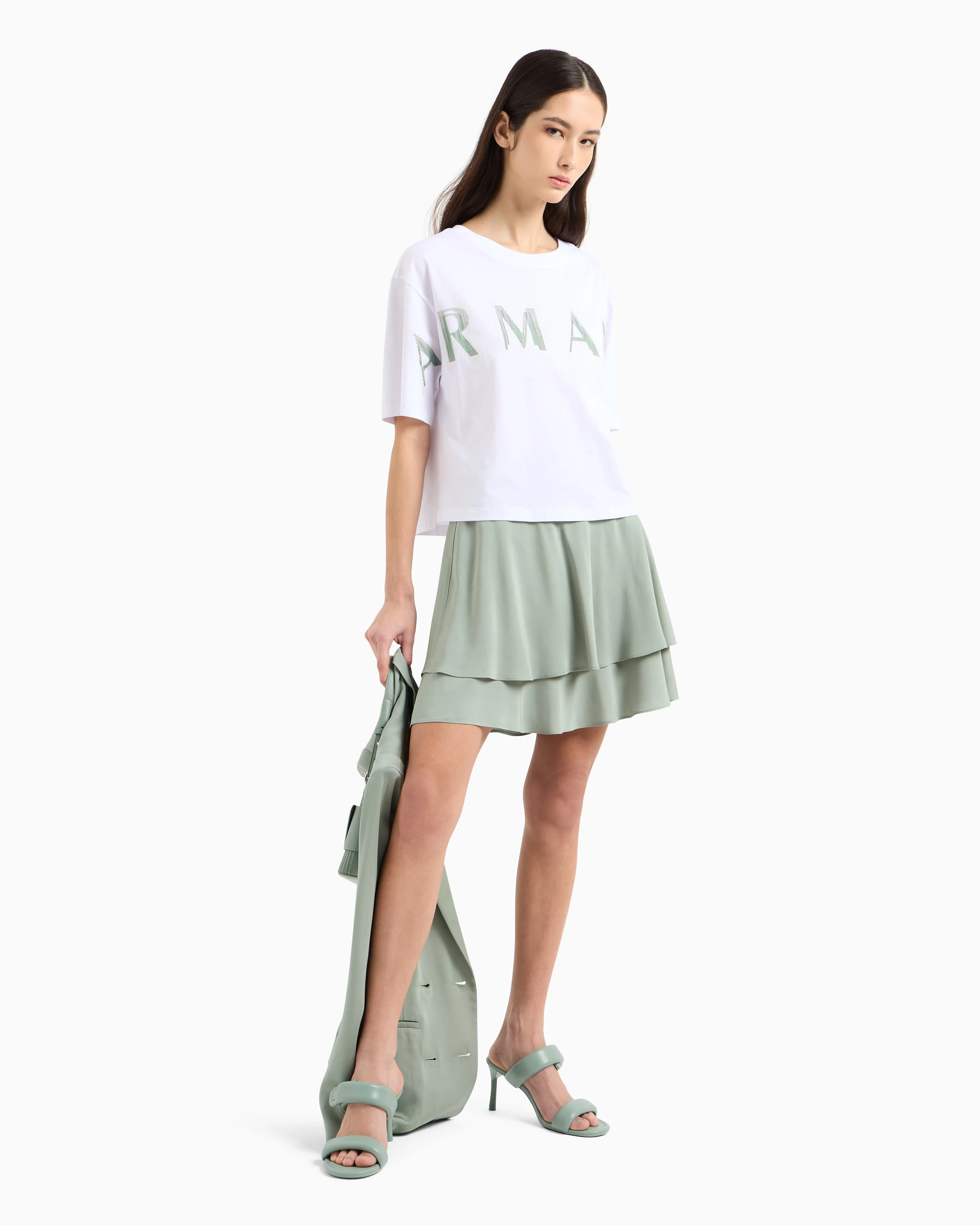 ARMANI EXCHANGE Áo Thun Nữ Crop Fit