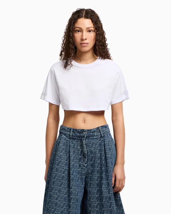 ARMANI EXCHANGE Áo Thun Nữ Crop Fit