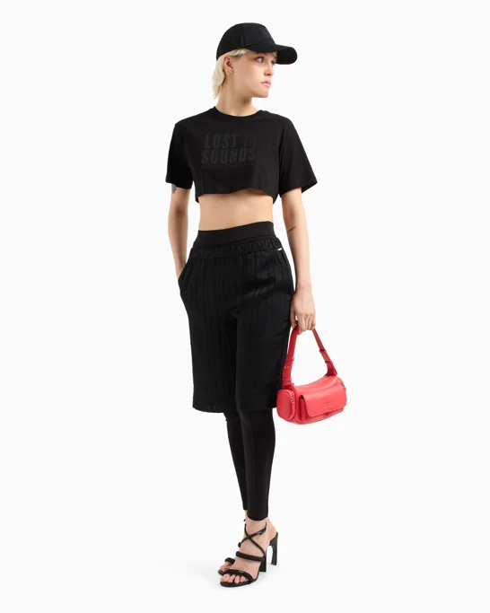 ARMANI EXCHANGE Áo Thun Nữ Crop Fit